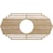 Ekena Millwork Chrysler Wood Fretwork Pierced Ceiling Medallion, Red Oak, 38"W x 19"H x 10"ID x 1/4"T CMWP38X19X0250CSRO - alternate 1